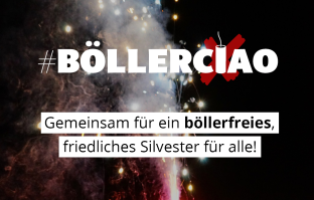 Kampagne Böllerciao 2024 Aktionsbündnis Böllerciao
